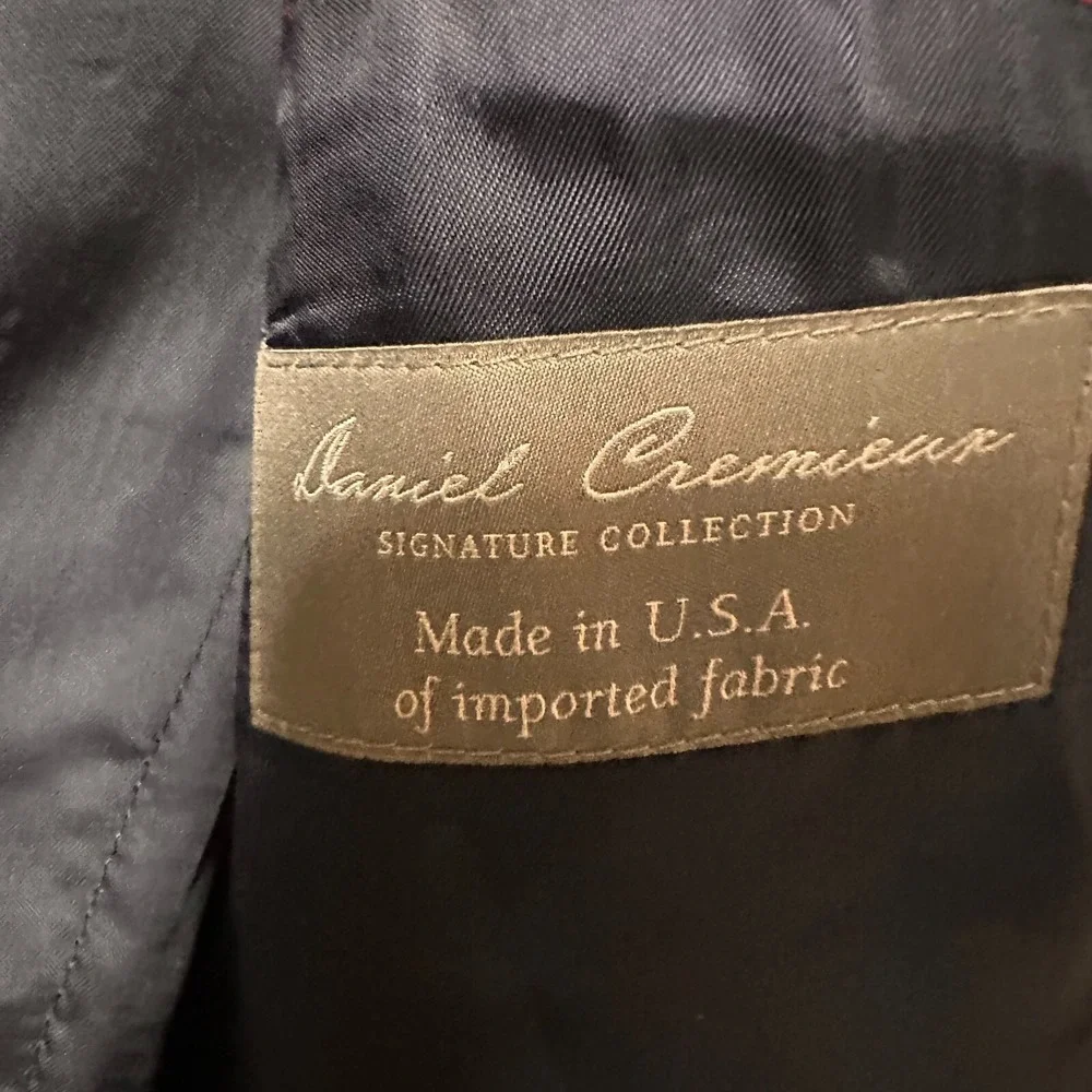 Daniel Cremieux Loro Piana Super 170s Wool Blazer Navy Herringbone Jacket Mens